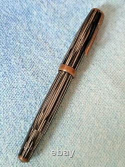 TATRA Black Green Striated Fountain Pen Made in Czechoslovakia 1930s