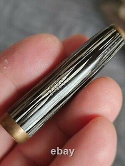 TATRA Black Green Striated Fountain Pen Made in Czechoslovakia 1930s