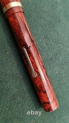 THE LINCOLN FOUNTAIN PEN with Pocket Clip 14K GOLD Nib National Pen Co Chicago