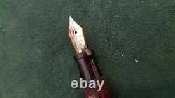 THE LINCOLN FOUNTAIN PEN with Pocket Clip 14K GOLD Nib National Pen Co Chicago