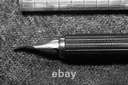 TIFFANY & CO. Sterling Silver AURORA HASTIL Fountain Pen 14k White Gold Nib (M)