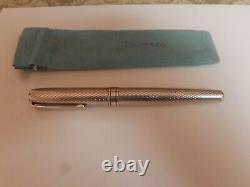 TIFFANY & CO. Sterling Silver Vintage FOUNTAIN PEN & Storage Bag Free S/I