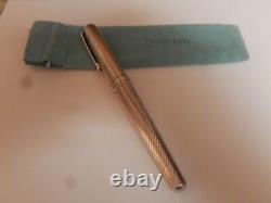 TIFFANY & CO. Sterling Silver Vintage FOUNTAIN PEN & Storage Bag Free S/I