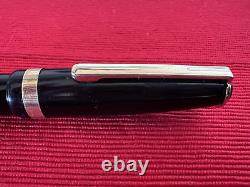 The Royal Pen Fountain Pen Black IN Piston With Pouch Marking Vintage