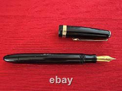 The Royal Pen Fountain Pen Black IN Piston With Pouch Marking Vintage