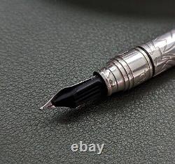 Tiffany & Co. Fountain Pen Sterling Silver Leaf Etched RARE
