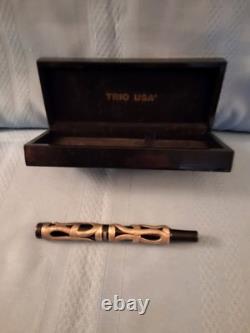 Trio, Inc. Phantas I Silver Snake with Red Jewel Eyes Adorns the Fountain Pen