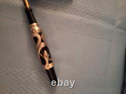 Trio, Inc. Phantas I Silver Snake with Red Jewel Eyes Adorns the Fountain Pen