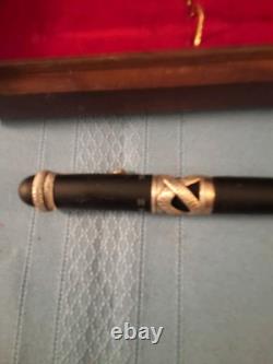 Trio, Inc. Phantas III Silver Snake-Red Jewel Eyes Fountain Pen & Letter Opener