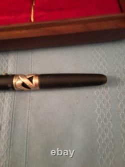 Trio, Inc. Phantas III Silver Snake-Red Jewel Eyes Fountain Pen & Letter Opener