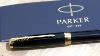 Unboxing Parker Sonnet Fountain Pen Black Lacquer With Gold Trim Medium Nib