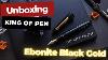 Unboxing Sailor King Of Pens 1911 Ebonite Fountain Pen Black Gold Japanese Ebonite Fountain Pen