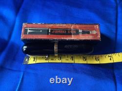 VINTAGE 1940's Japanese JUMBO Urushi Ebonite 14K EF Nib Fountain Pen W / BOX