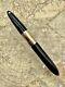 Vintage 1940s Sheaffer Triumph Tuckaway Fountain Pen Black Gf 14k M Nib