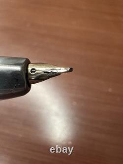 VINTAGE NAMIKI FACETED VANISHING POINT FOUNTAIN PEN BLACK BODY COLOR -Excellent