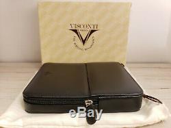 VISCONTI Dreamtouch Leather 6 Pen Pouch / Case, Black