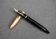 Vtg Sheaffer Legacy 1 Fountain Pen Black Withbrushed Gold Cap & 18k Gold Nib Vg+