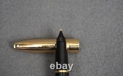 VTG SHEAFFER LEGACY 1 Fountain Pen Black withBrushed Gold Cap & 18K Gold Nib VG+