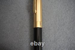 VTG SHEAFFER LEGACY 1 Fountain Pen Black withBrushed Gold Cap & 18K Gold Nib VG+