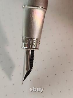 Versace Fountain Pen Stainless Steel, 18K Medium Nib (Near Mint, Never Inked)