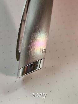 Versace Fountain Pen Stainless Steel, 18K Medium Nib (Near Mint, Never Inked)