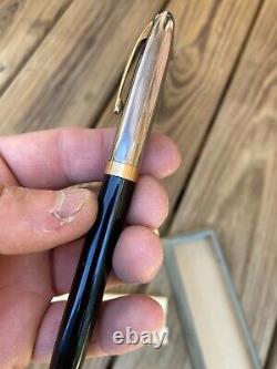 Very Nice Vintage SHEAFFER Snorkel Clipper Fountain Pen Black White Dot with Box