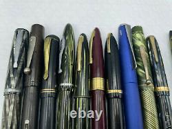 Vintage 14 Fountain pen pencil lot from estate parker watermans Sheaffer Lamy