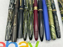 Vintage 14 Fountain pen pencil lot from estate parker watermans Sheaffer Lamy