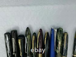 Vintage 14 Fountain pen pencil lot from estate parker watermans Sheaffer Lamy