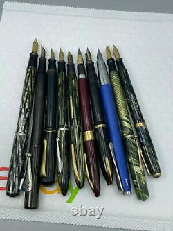 Vintage 14 Fountain pen pencil lot from estate parker watermans Sheaffer Lamy