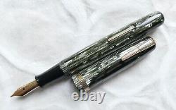 Vintage 1930's Moore Maniflex Fountain Pen 14k Gold Nib (Amazing Celluloid) WORK