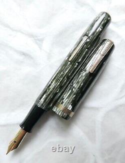 Vintage 1930's Moore Maniflex Fountain Pen 14k Gold Nib (Amazing Celluloid) WORK