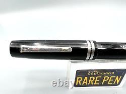 Vintage 1930s HUGE 5.9 Montegrappa ELMO Fountain Pen Black CELLULOID Restored