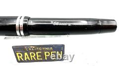 Vintage 1930s HUGE 5.9 Montegrappa ELMO Fountain Pen Black CELLULOID Restored