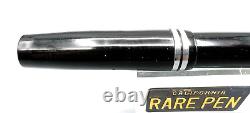 Vintage 1930s HUGE 5.9 Montegrappa ELMO Fountain Pen Black CELLULOID Restored