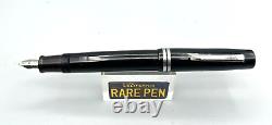 Vintage 1930s HUGE 5.9 Montegrappa ELMO Fountain Pen Black CELLULOID Restored