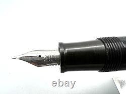 Vintage 1930s HUGE 5.9 Montegrappa ELMO Fountain Pen Black CELLULOID Restored