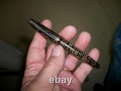 Vintage 1940s- Fountain pen Parker Vacumatic Laminated Golden & Brown Striped