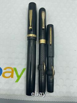 Vintage 3 Fountain pen lot from estate conklin and leboeuf