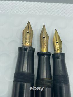 Vintage 3 Fountain pen lot from estate conklin and leboeuf