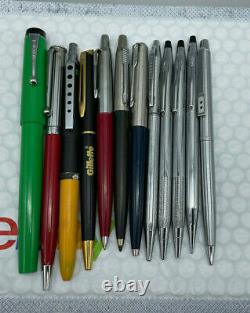 Vintage 36 Fountain pen pencil lot from estate parker watermans cross others