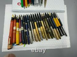 Vintage 36 Fountain pen pencil lot from estate parker watermans cross others