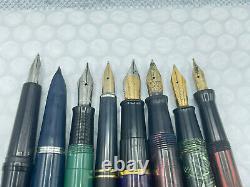 Vintage 8 Fountain pen lot Parker Sheaffer Wahl Conway Stewart Cross Waterman