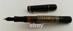 Vintage Antique PELIKAN TOLEDO 111 T, 1930`s, 14 K Gold Flexy EF NIb Fountain Pen