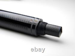 Vintage Black Chased Tiger Gold Fountain Pen-14K Gold B Nib-Germany 1950s