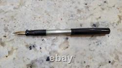 Vintage Black Chilton Fountain Pen, Pneumatic Filler