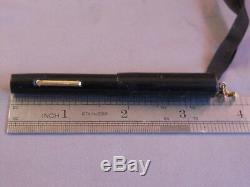 Vintage Black Ring Top Fountain Pen-flexible fine nib