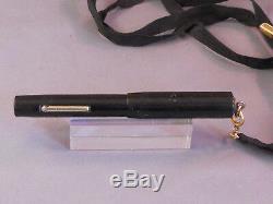 Vintage Black Ring Top Fountain Pen-flexible fine nib