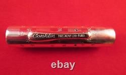 Vintage CONKLIN Stars & Stripes Fountain Pen #3 Nib CRESCENT Filled Restored