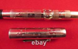 Vintage CONKLIN Stars & Stripes Fountain Pen #3 Nib CRESCENT Filled Restored